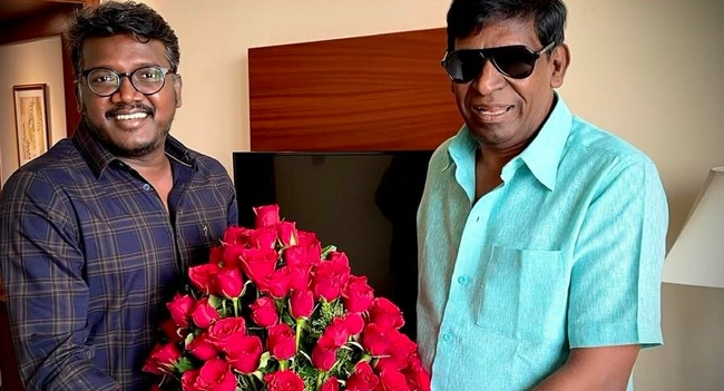 Mariselvaraj fanboy moment with vadivelu sharing a picture