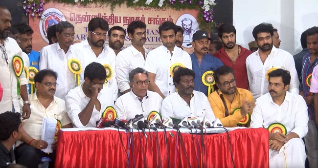 Naseer and karthi speech after actors union election victory
