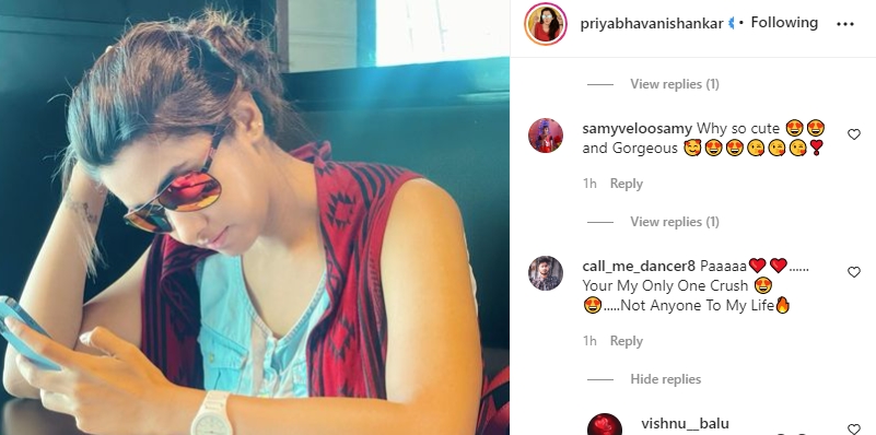 Actress priya bhavani Shankar latest viral pic