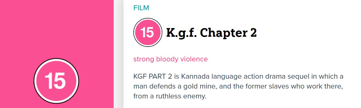 KGF Chapter 2 Movie Story Revealed from British BFC 