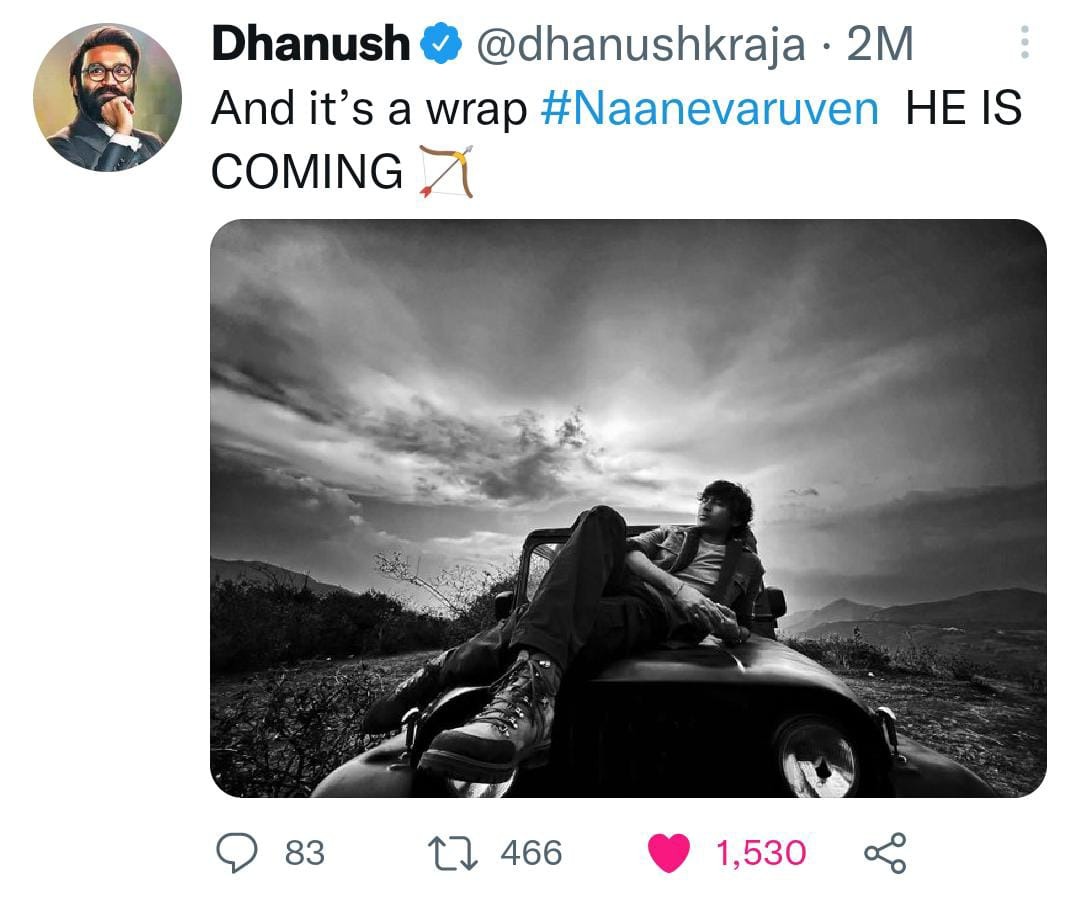 Dhanush Naane Varuven Movie Shooting BTS Image Released