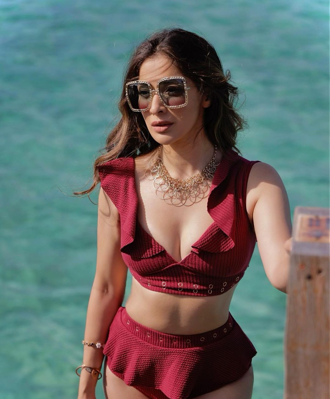 Actress Raai Laxmi Maldives Beach Vacation Images Videos goes viral 