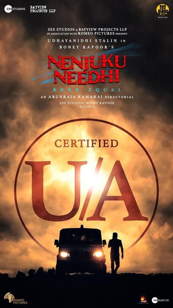 Udhayanidhi Stalin NenjukuNeedhi has been certified U/A by CBFC