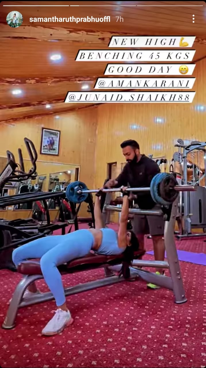 Actress Samantha Ruth Prabhu Gym Session with Her Trainer