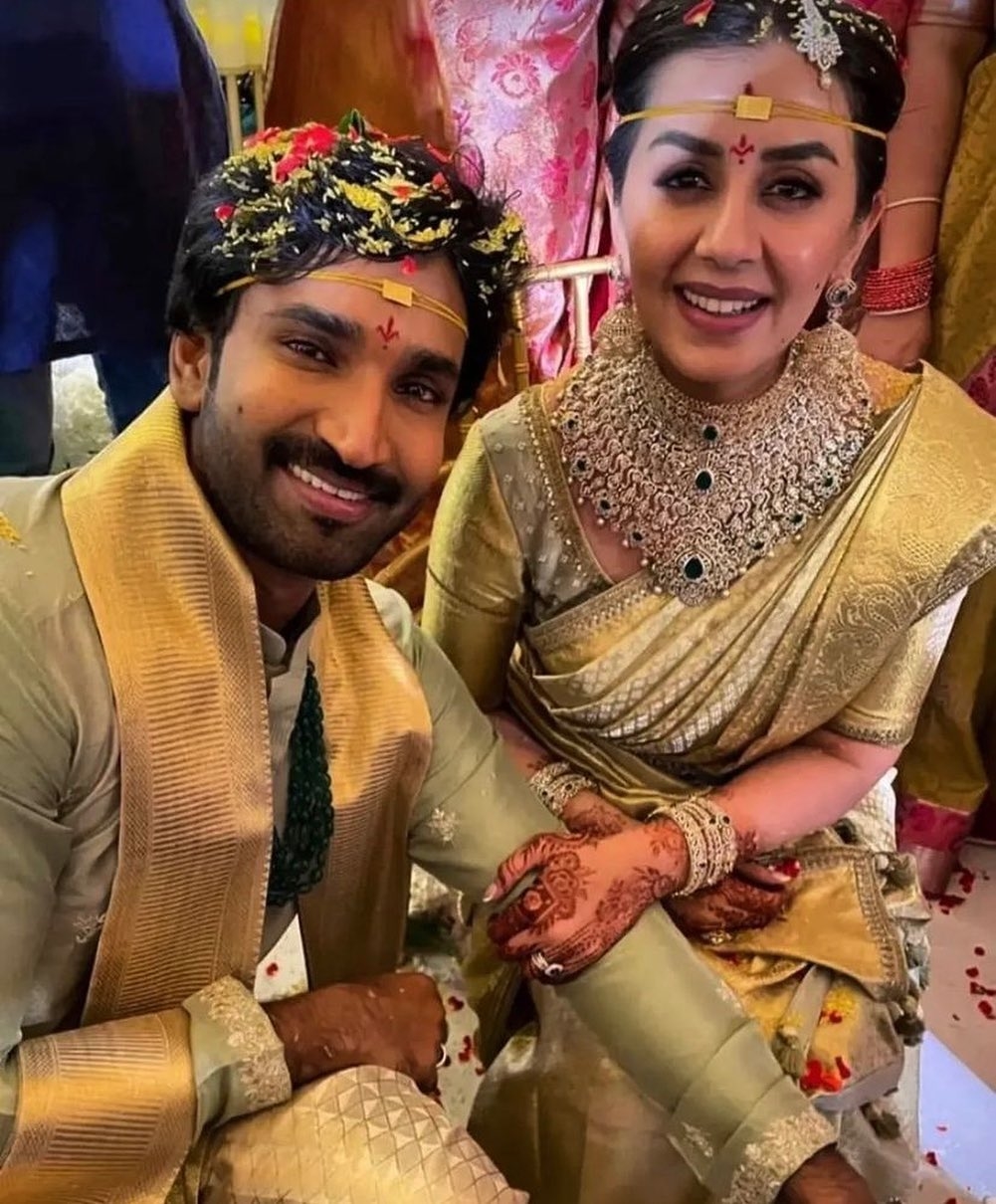 Actor Aadhi Nikki Galrani wedding viral pics