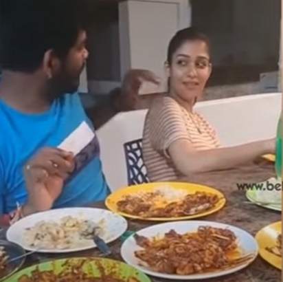 Nayanthara vignesh shivan cute romantic viral video