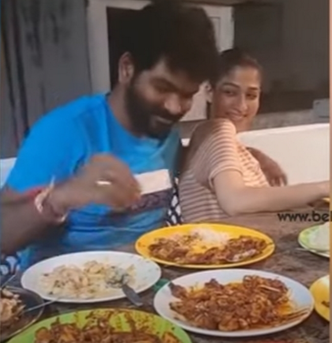 Nayanthara vignesh shivan cute romantic viral video