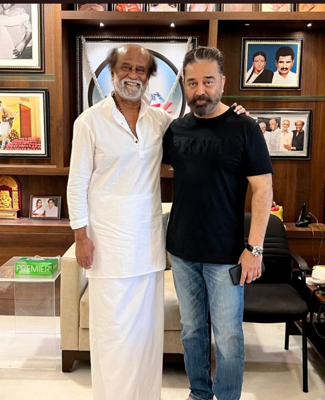 Super star Rajinikanth Kamal Haasan Lokesh Meeting Photos went Viral on social media