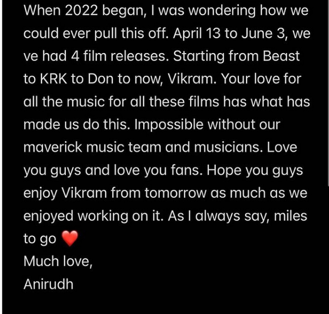 Anirudh viral statement on beast Don Krk Vikram