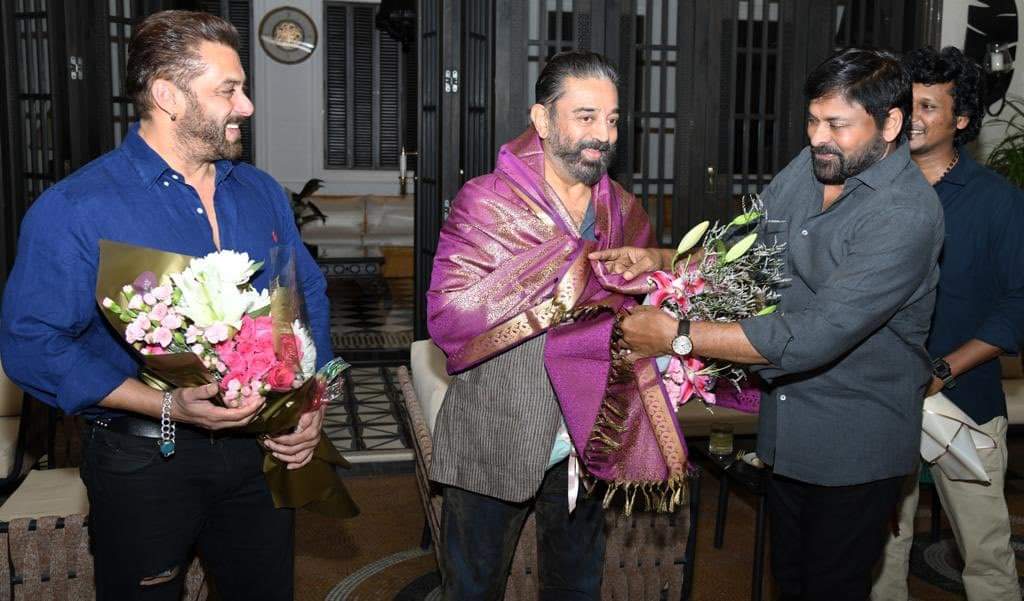 Kamal Haasan Lokesh meet Salman Khan Chiranjeevi Viral Photos