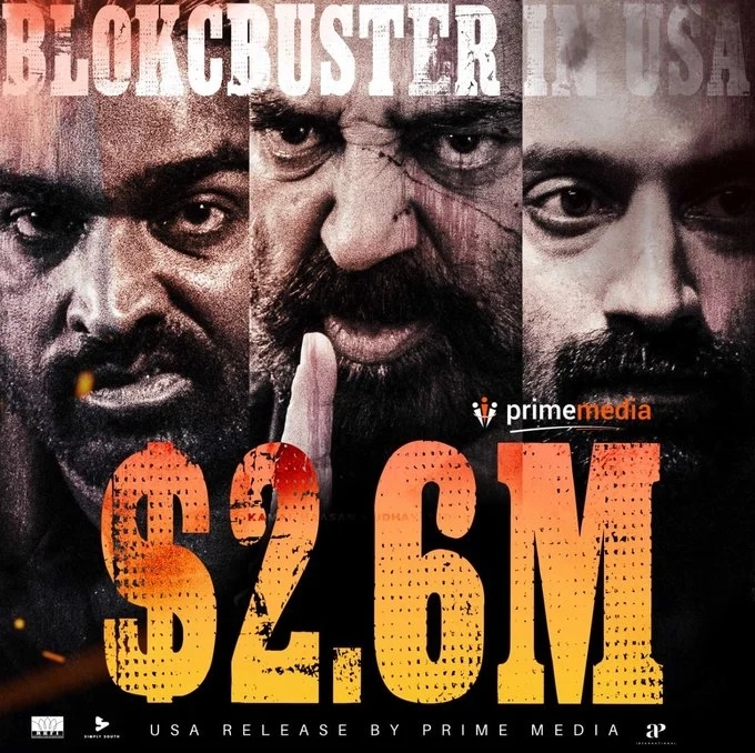 Vikram is the highest grossing south Indian movie in USA