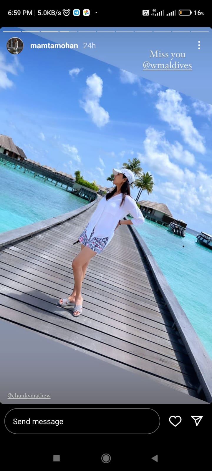 Mamtha mohandaas Maldives Vacation throwback Photos
