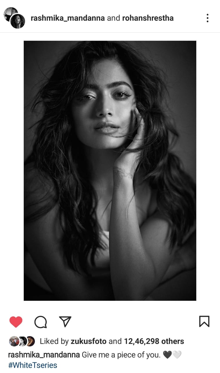 Rashmika Mandanna Latest Photoshoot with Rohan Shrestha White T Series