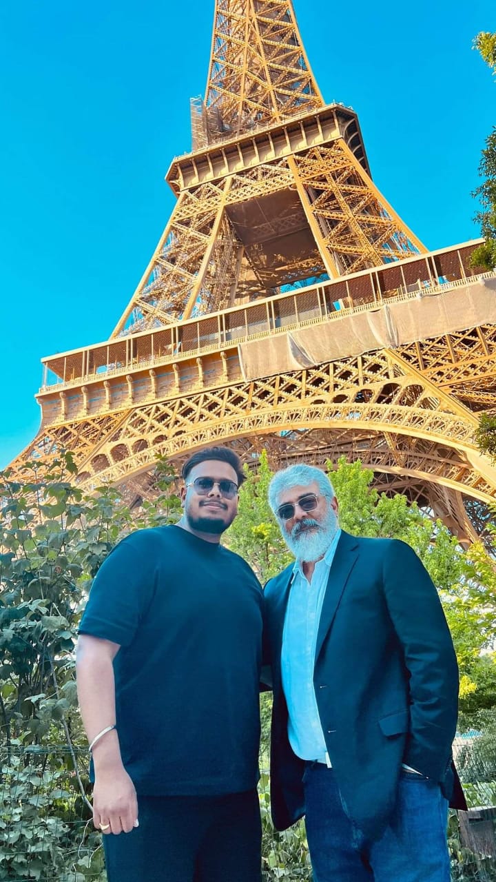 Actor AjithKumar at France Paris Eiffel Tower