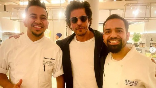 Shah Rukh Khan with Il Borro London Restaurant Chefs