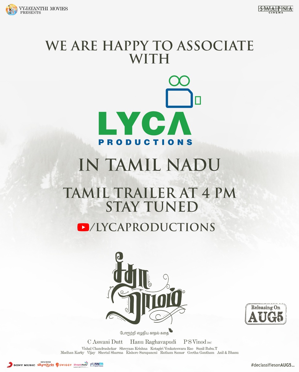 Sita Ramam Movie Tamil Nadu Rights Bagged by Lyca Productions