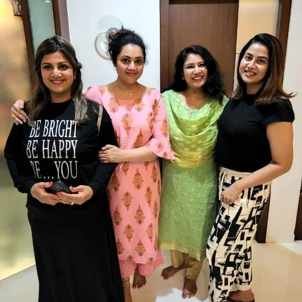actress meena meets other actress shares photos