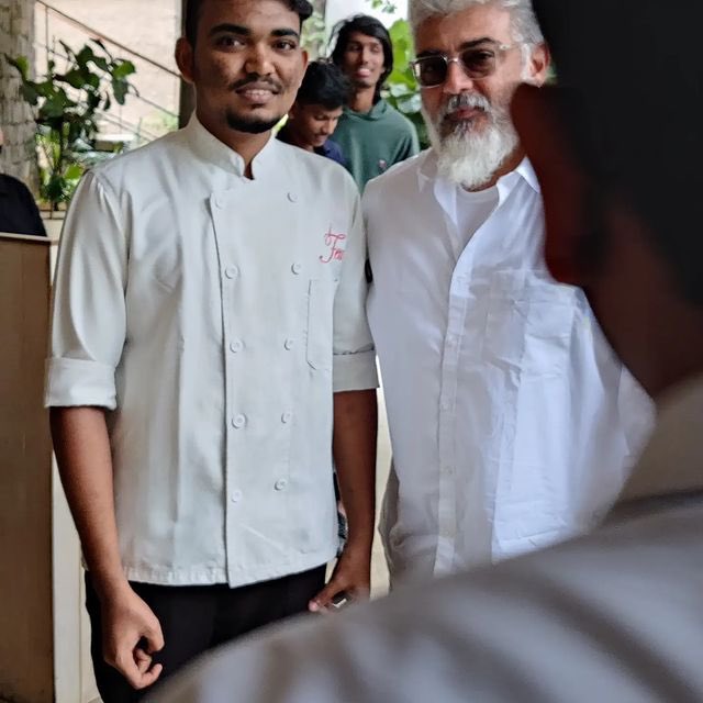 Ajith Kumar AK with Hotel Workers Viral Photos AK61