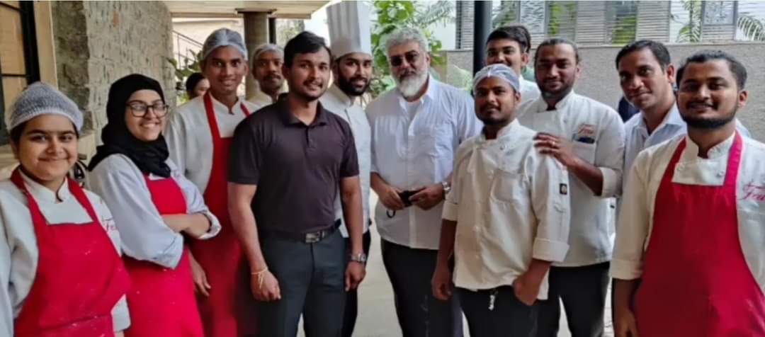 Ajith Kumar AK with Hotel Workers Viral Photos AK61