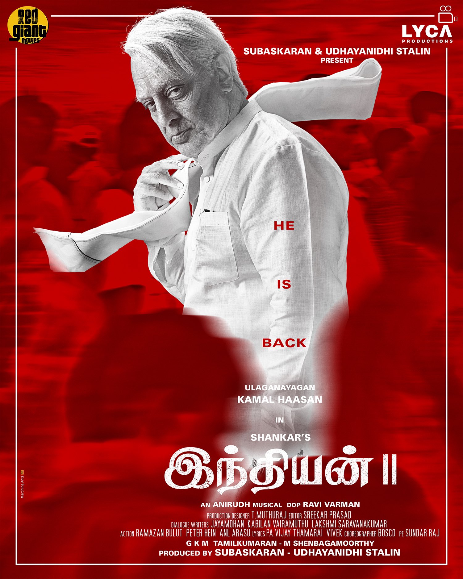 Kamal Haasan Indian2 Movie New Poster Red Giant Movies