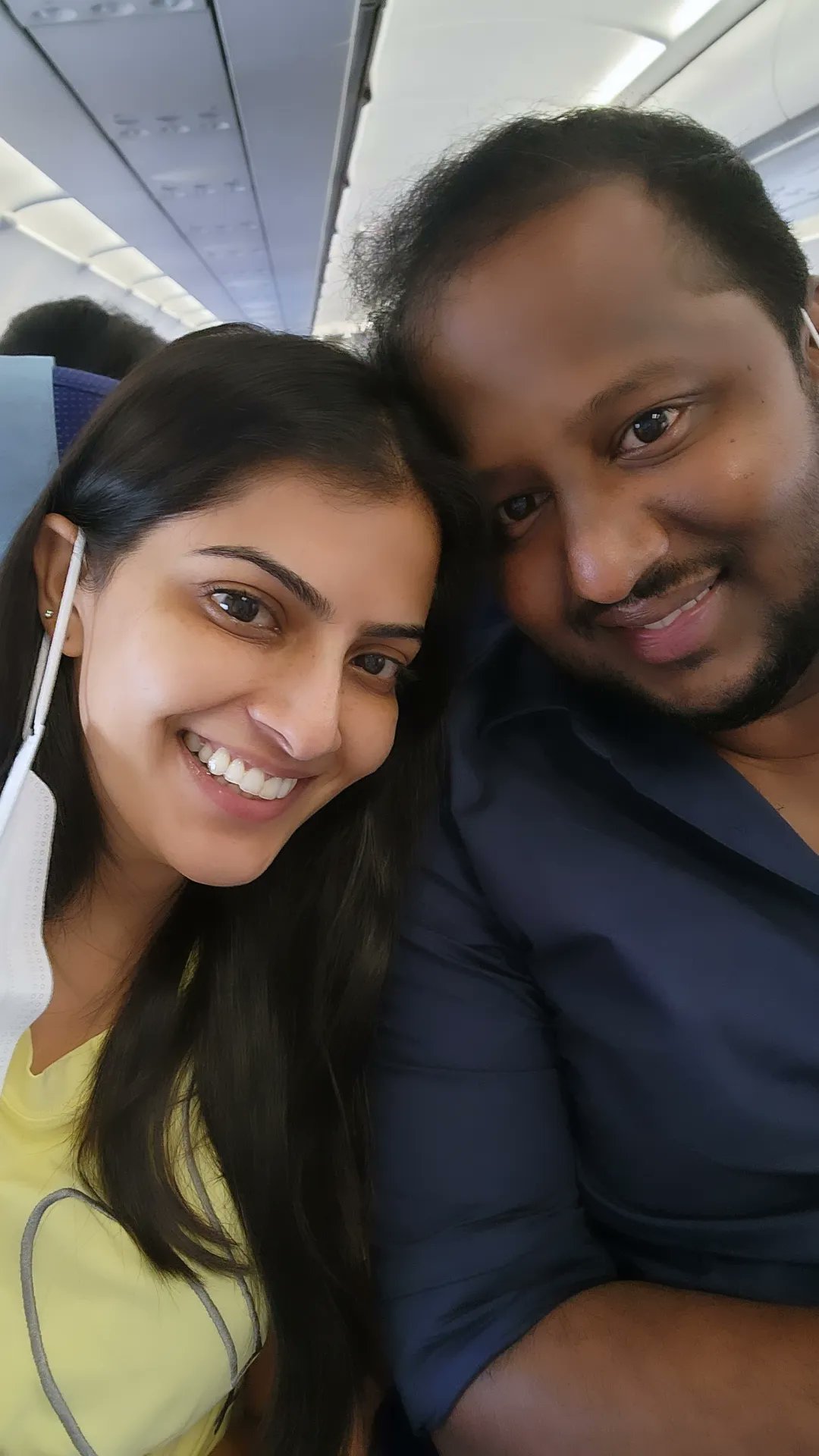 Vijay Meet Varalaxmi Sarathkumar in Hyderabad Flight
