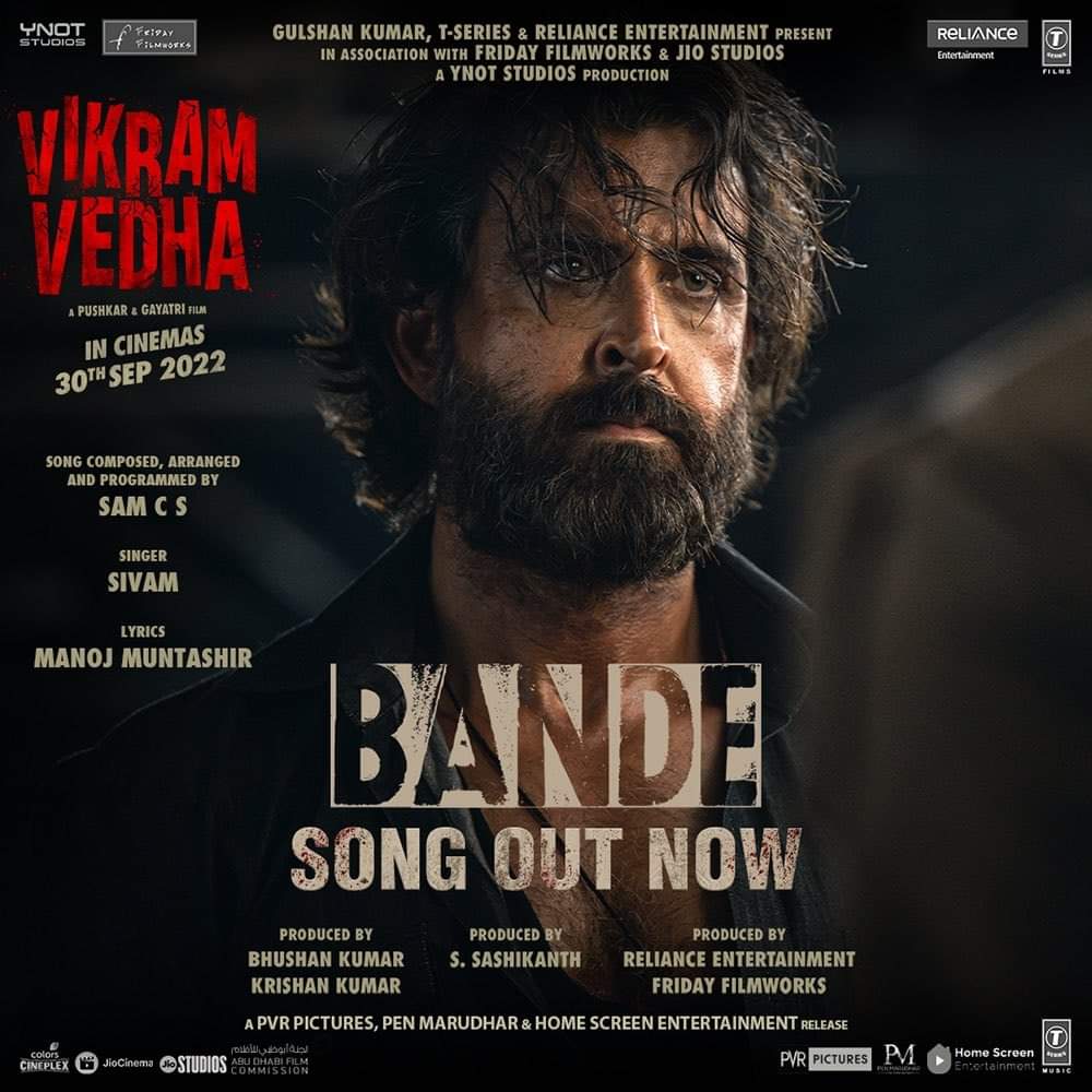 Vikram Vedha Movie theme song Bande video out now