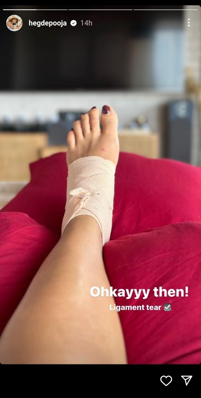 Pooja Hegde Latest Instagram Post about Ligament Tear 