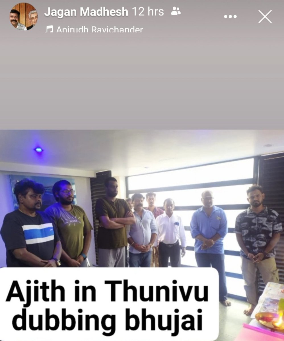 Ajith Kumar AK Thunivu Movie Latest Dubbing Update