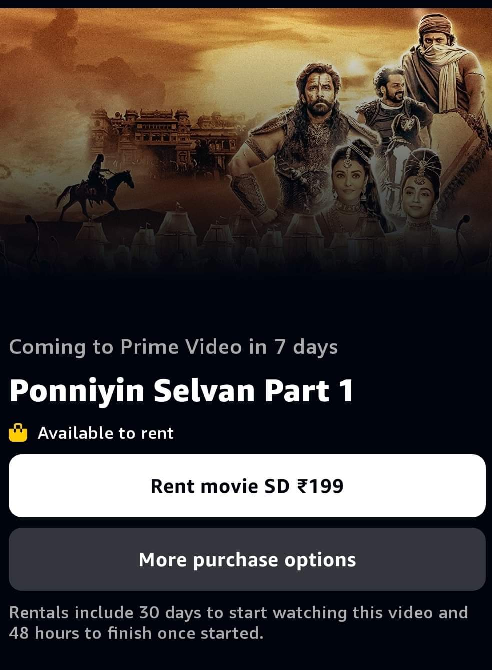 Ponniyin Selvan OTT Release on Amazon Prime Video 