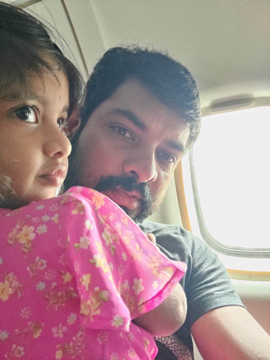 actor vemal travel in flight with her daughter shares pic