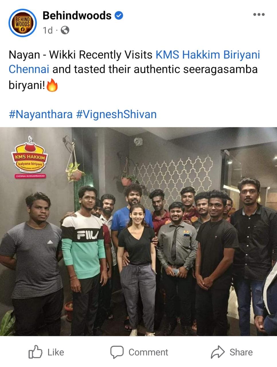 Nayanthara Vignesh Shivan ate Biriyani Dish at KMS Hakkim