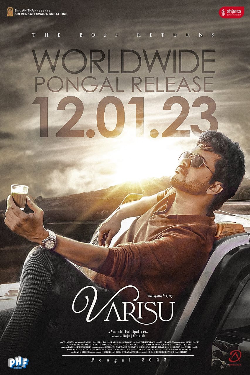Varisu Movie Release Date Announcement Poster from Distributor