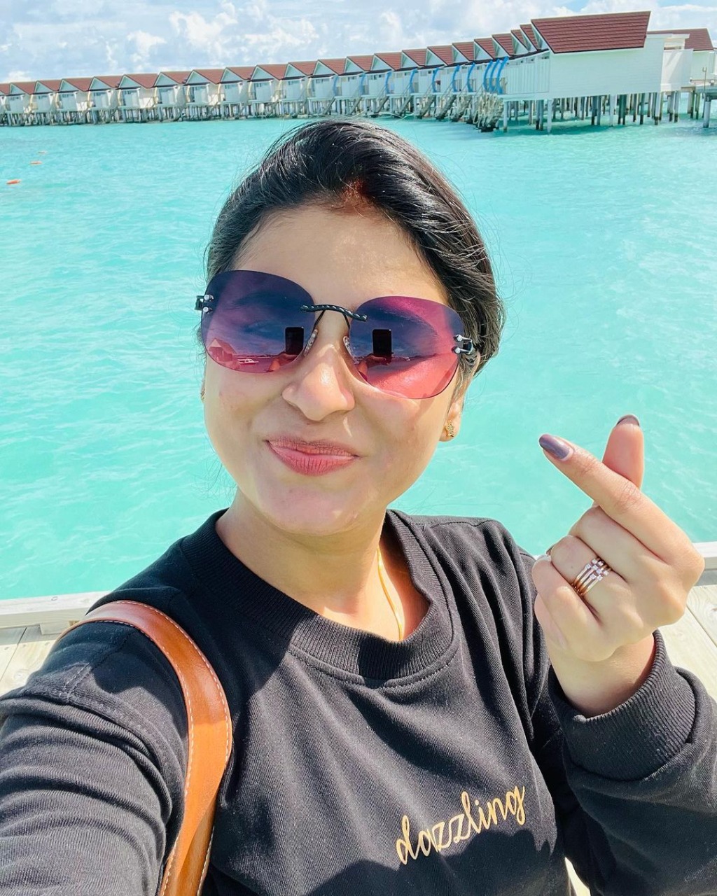 newly married Actress Rithika Tamil In Maldives 