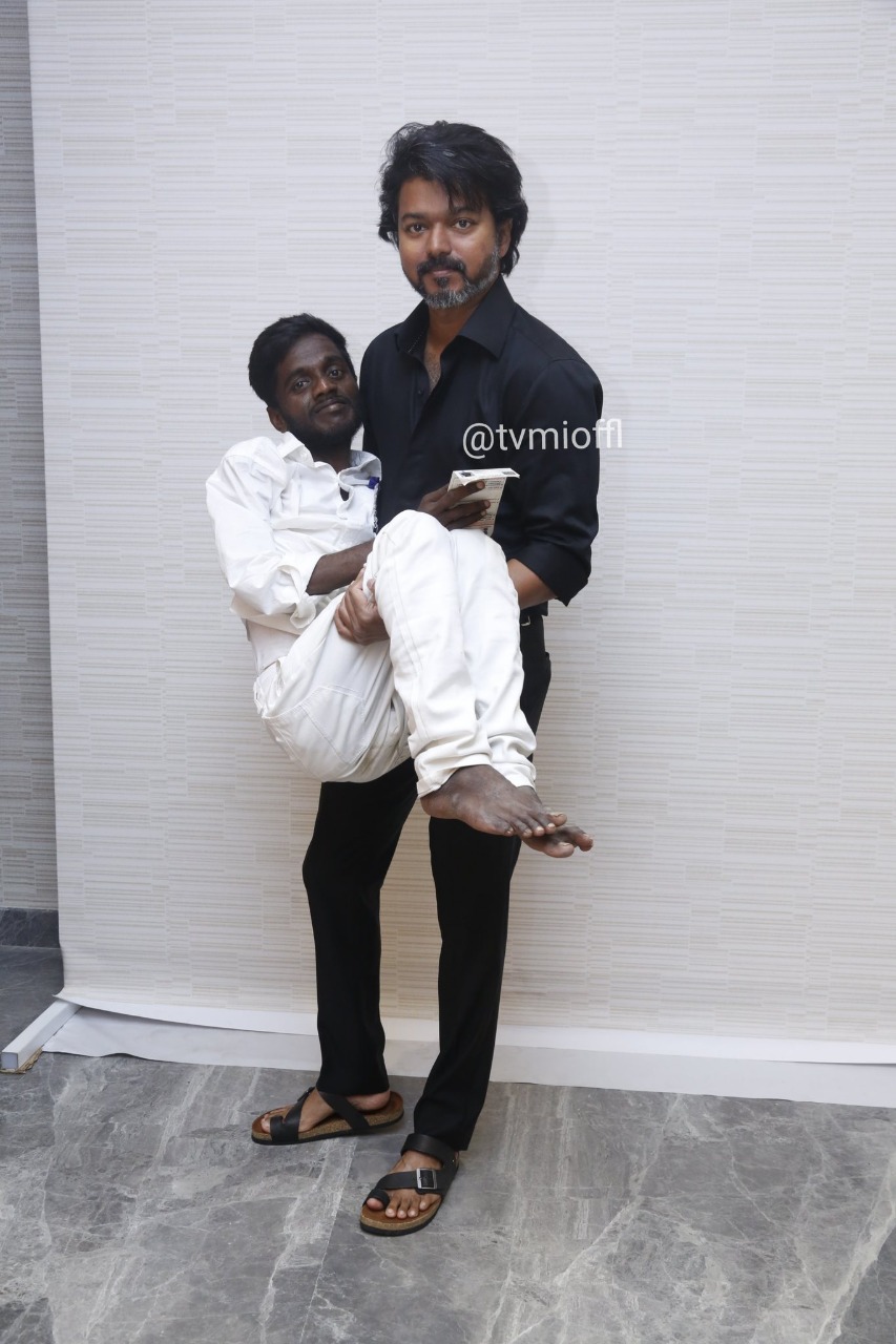 Thalapathy Vijay took photos with Physically Challenged Fan