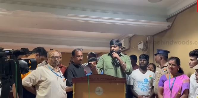 Actor Vijay Sethupathy attend college alumni meet in Chennai