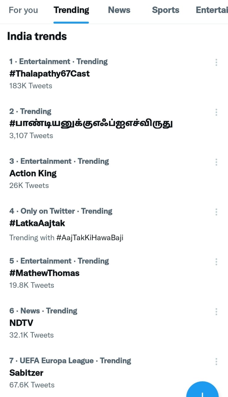 GVM and Arjun on board for Thalapathy 67 Twitter Trending
