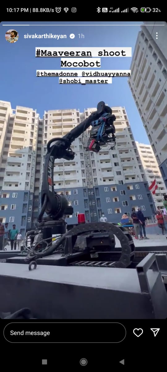 Siva Karthikeyan Maaveeran Shooting with Mocobot Robotic Arm