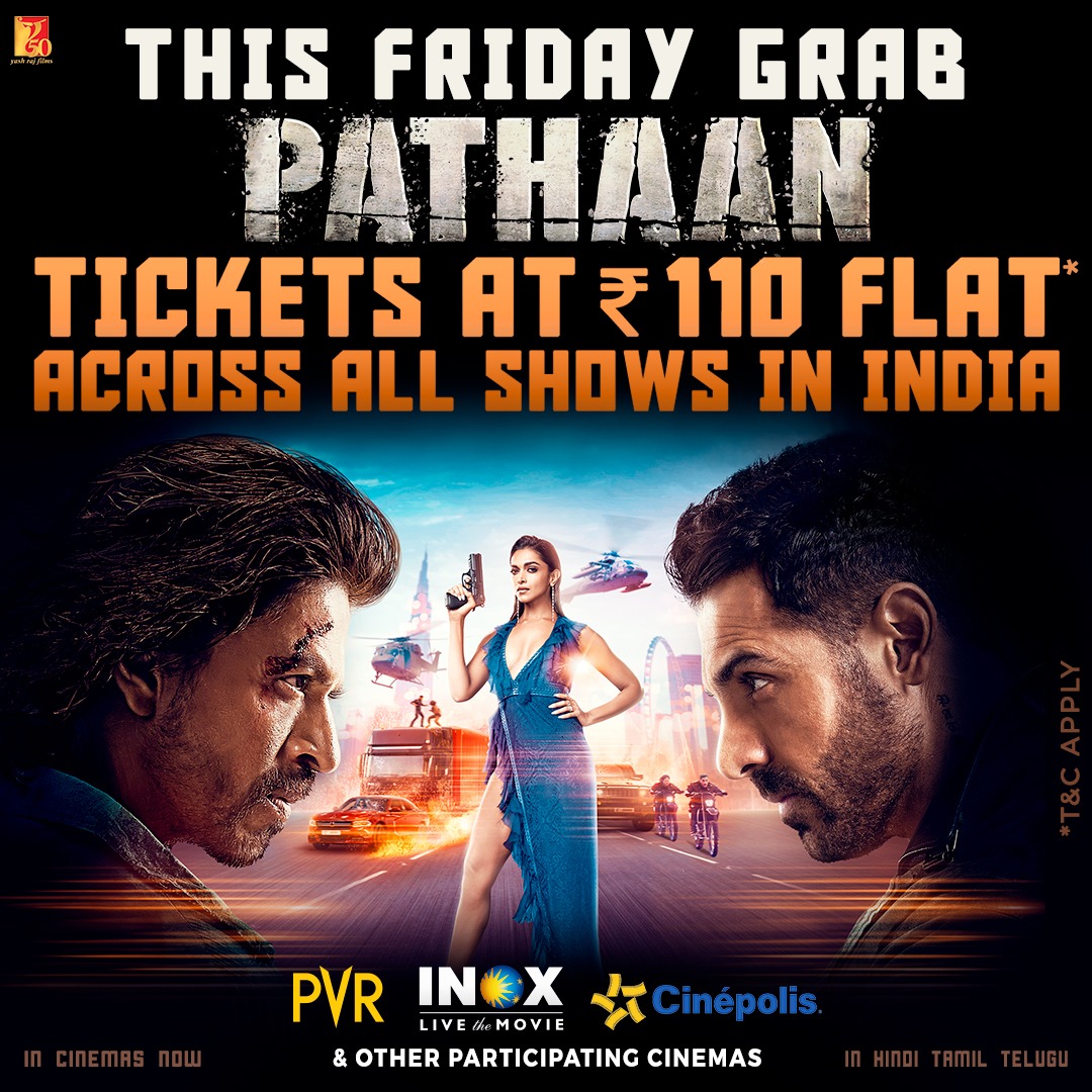 Pathaan Movie Ticket Price Reduced in Selected Multi Plex Screens