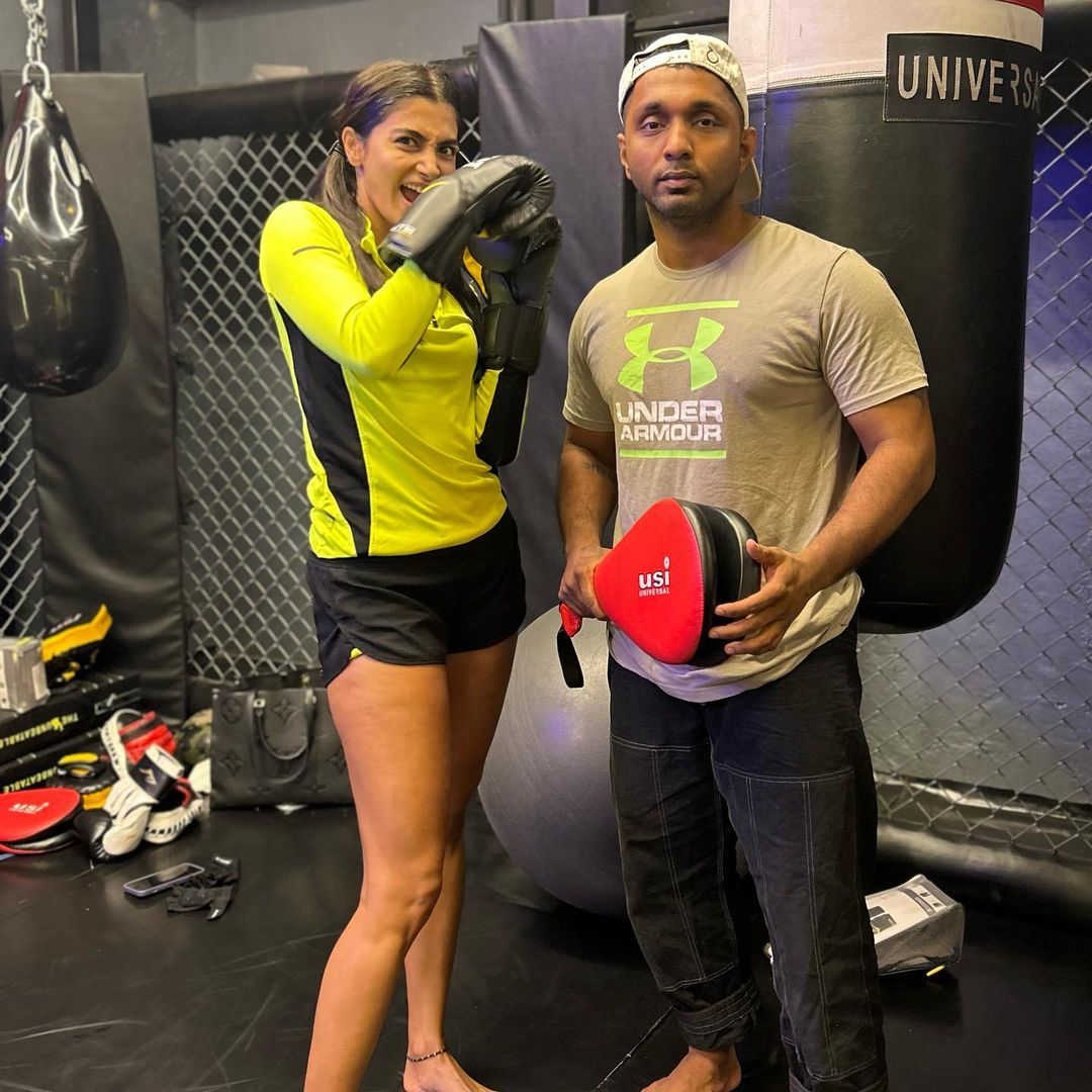 Pooja Hegde Boxing Practice Photos goes viral among fans