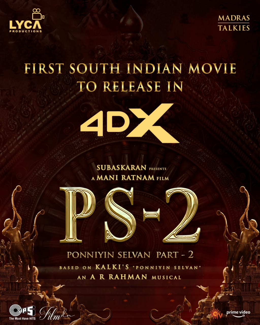 PS2 will be the 1st South Indian Movie to release in 4DX 