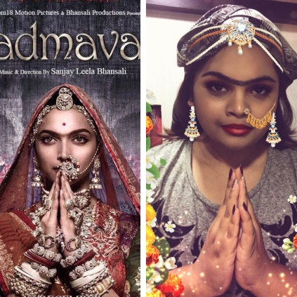 Actress Vidyu Raman tries Deepika's Padmavati makeover