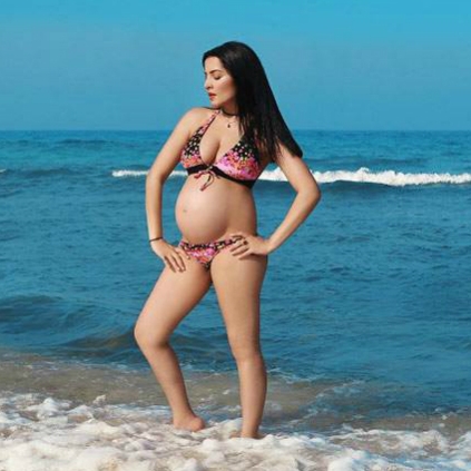 Celina Jaitly posts a bikini pregnancy photoshoot