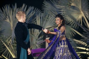 Aashka Goradia and Brent Goble's Colorful Sangeet