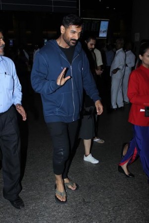 John Abraham Spotted At International Airport