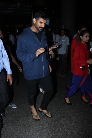 John Abraham Spotted At International Airport