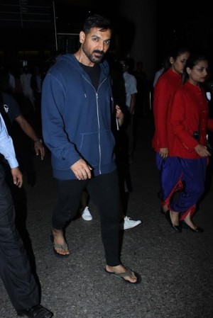 John Abraham Spotted At International Airport