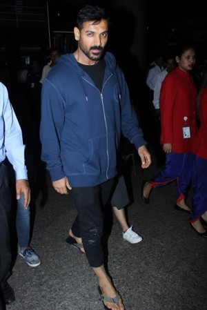 John Abraham Spotted At International Airport
