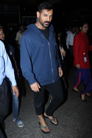 John Abraham Spotted At International Airport