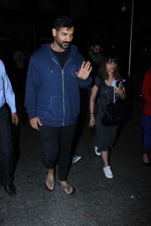 John Abraham Spotted At International Airport