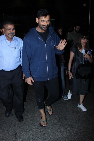 John Abraham Spotted At International Airport